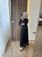 Dantel Detaylı Etekli Takım Siyah - Görsel 3